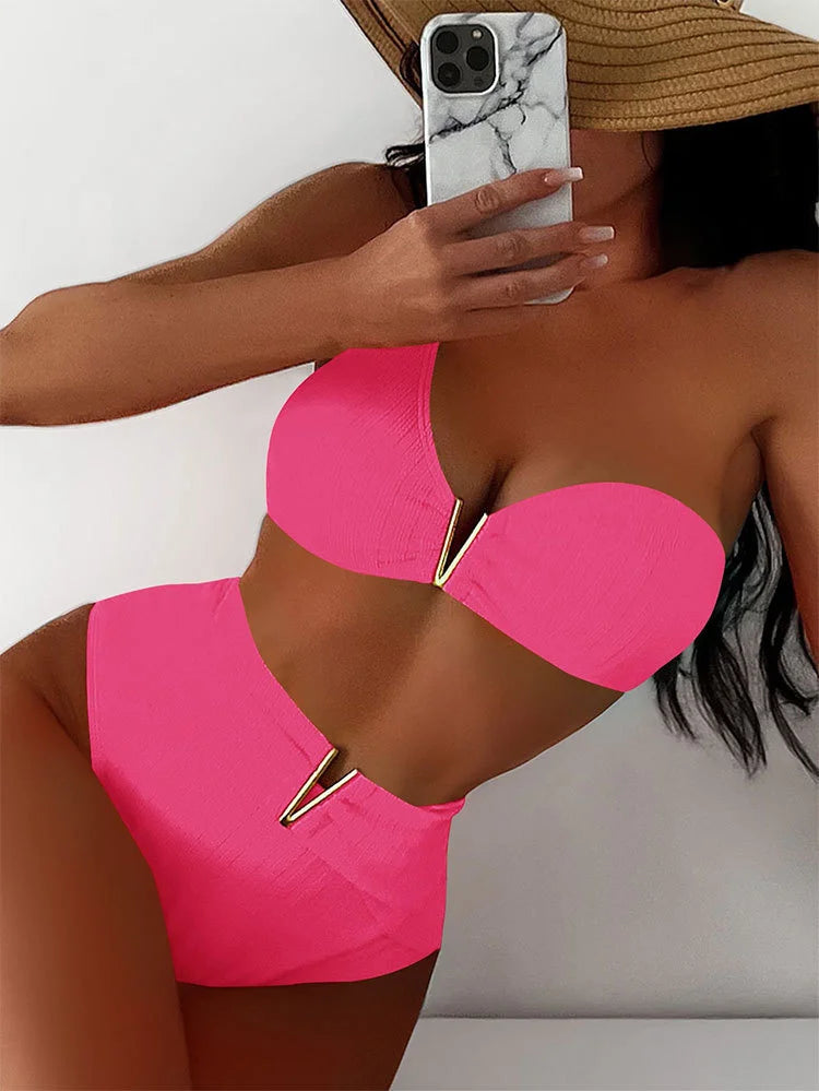 Black Sexy Bikinis 2026 Women High Waist Swimwear Female Swimsuit Swim Wear Bathing Suits Brazilian Bikini Set Beachwear Bather
