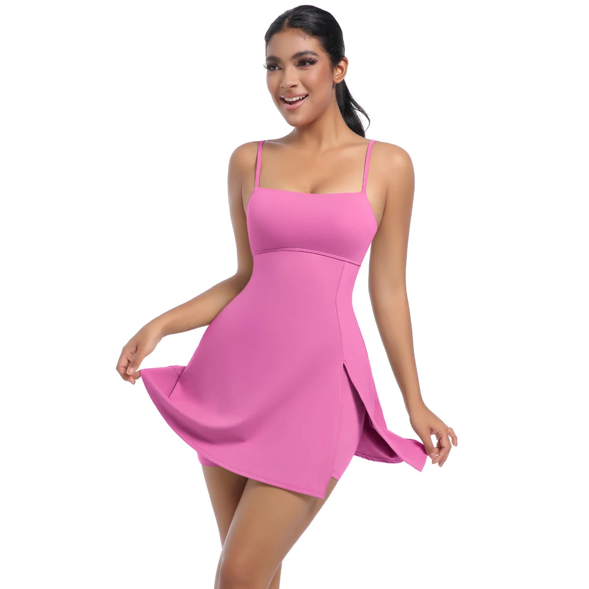 SIWEN Custom Logo Heat-Transfer Printed Breathable Spandex/Nylon Workout Sports Wear Activewear Fitness Golf Tennis Skirts Dress