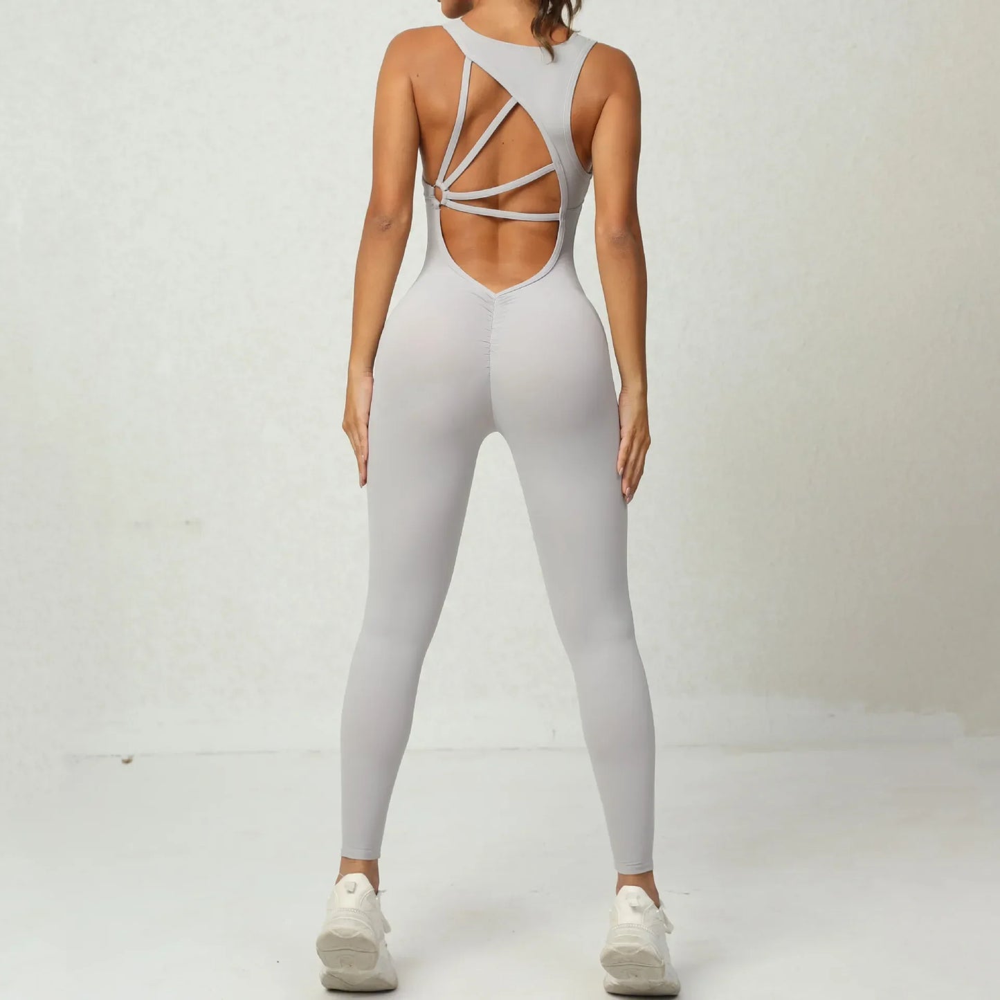 Backless Gym Jumpsuit Women Sport Overalls Yoga Workout Clothes for Women Fitness Clothing Gym Set Women Bodysuit
