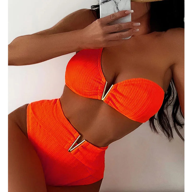 Black Sexy Bikinis 2026 Women High Waist Swimwear Female Swimsuit Swim Wear Bathing Suits Brazilian Bikini Set Beachwear Bather